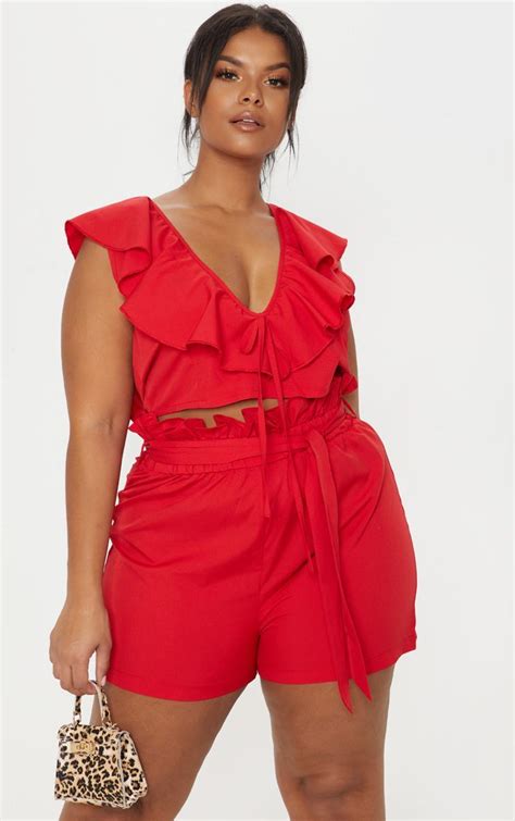 plus size red crop top